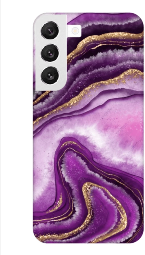 Marble Silicone case Θήκη για Samsung Galaxy S22 purple