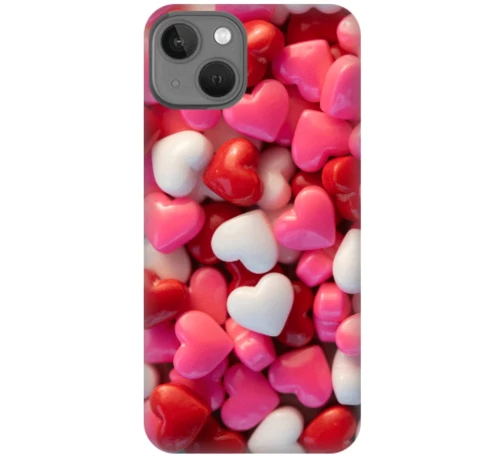 Chocolate Hearts Silicone case Θήκη για Iphone 13 pink