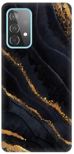 Marble Silicone case Θήκη για Samsung Galaxy A53 5G black-gold