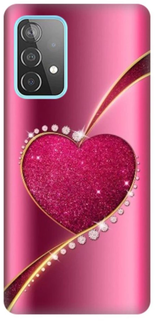 Shining Heart Silicone case Θήκη για Samsung Galaxy A53 5G pink