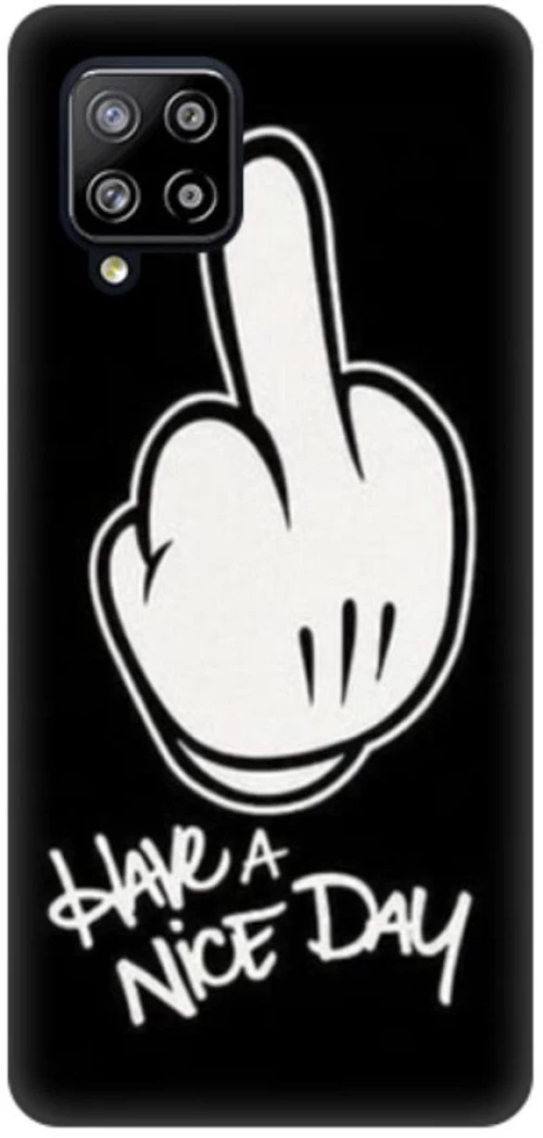 Have A Nice Day Silicone case Θήκη για Samsung Galaxy A12 black