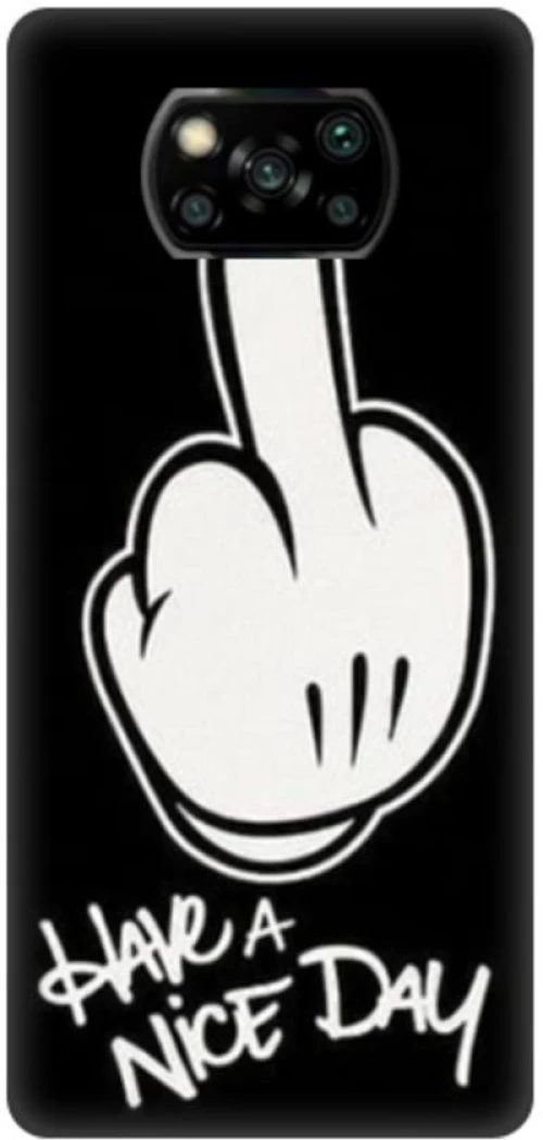 Have A Nice Day Silicone case Θήκη για Xiaomi Poco X3 / X3 Pro black
