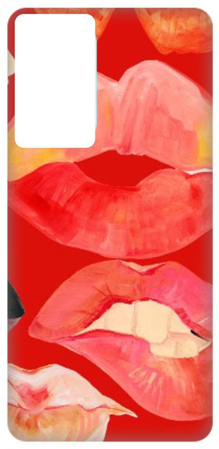 Lips Silicone case Θήκη για Xiaomi Redmi 10 red
