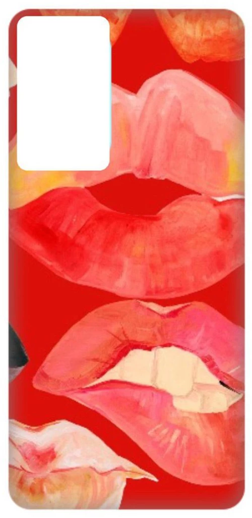 Lips Silicone case Θήκη για Xiaomi Redmi 10 red