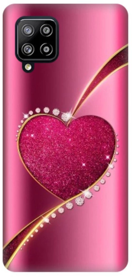 Shining Heart Silicone case Θήκη για Samsung Galaxy A22 4G pink