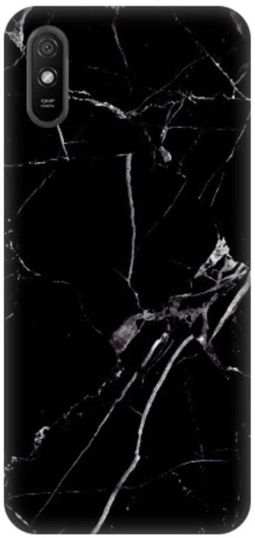Marble Silicone case for Xiaomi Redmi 9A black