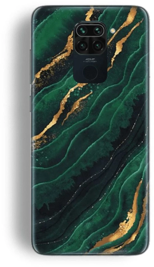 Marble Silicone case Θήκη για Xiaomi Redmi Note 9 green