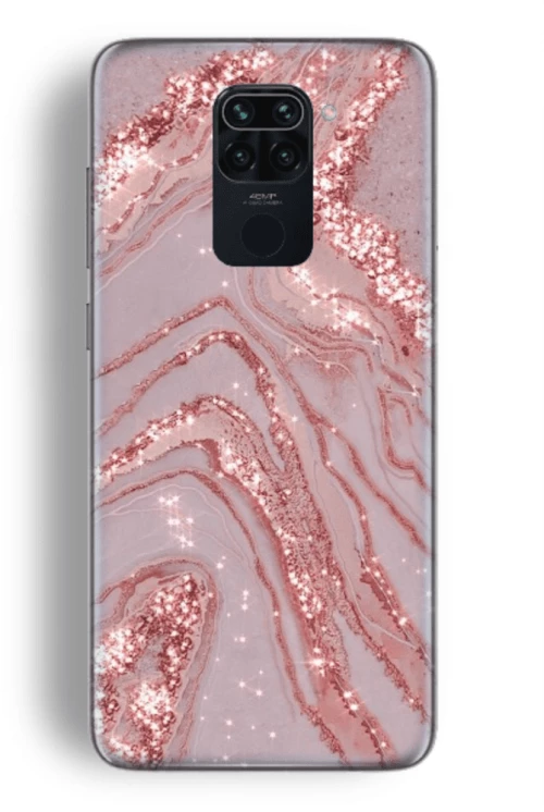 Marble Silicone case Θήκη για Xiaomi Redmi Note 9 pink