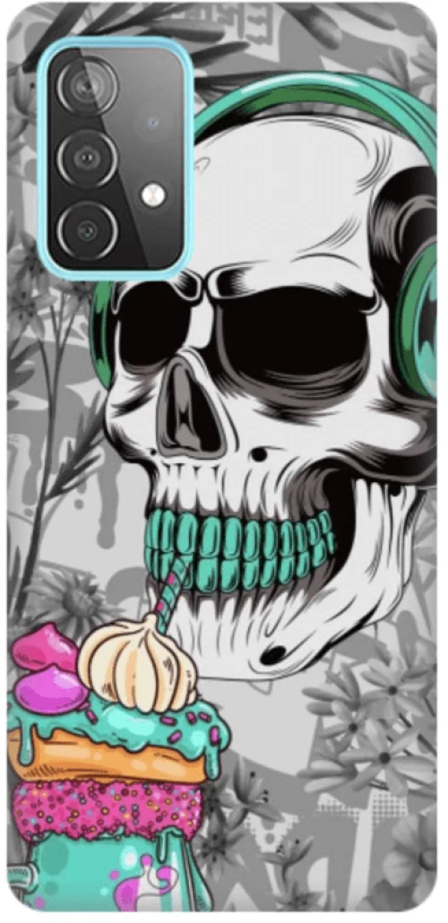 Skull Silicone case Θήκη για Samsung Galaxy A13 4G white