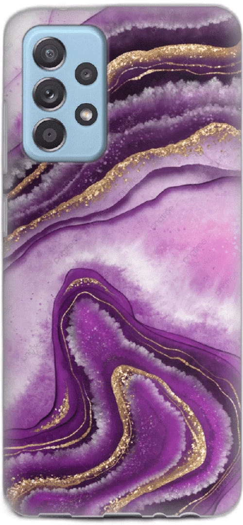 Marble Silicone case Θήκη για Samsung Galaxy A13 4G purple
