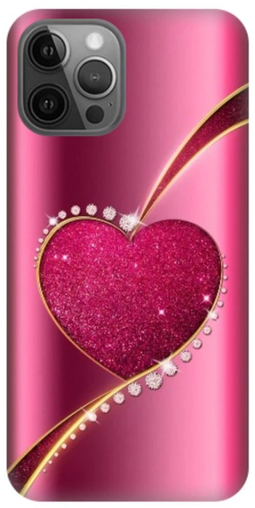 Shining Heart Silicone case Θήκη για Iphone 11 Pro Max pink