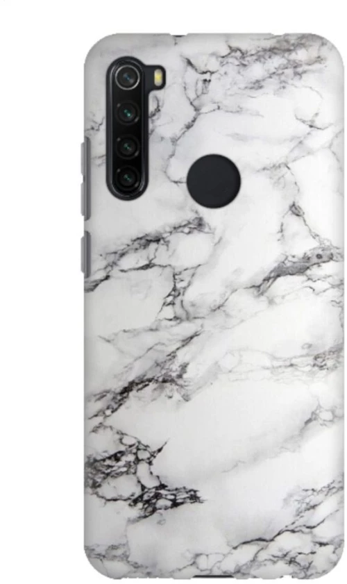 Marble Silicone case Θήκη για Xiaomi Redmi Note 8 white