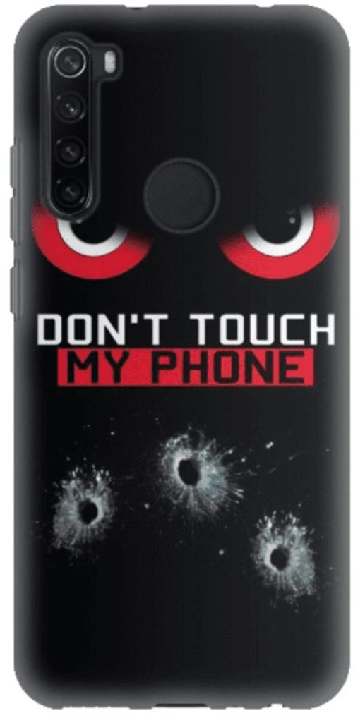 Don't Touch My Phone Silicone case Θήκη για Xiaomi Redmi Note 8 black