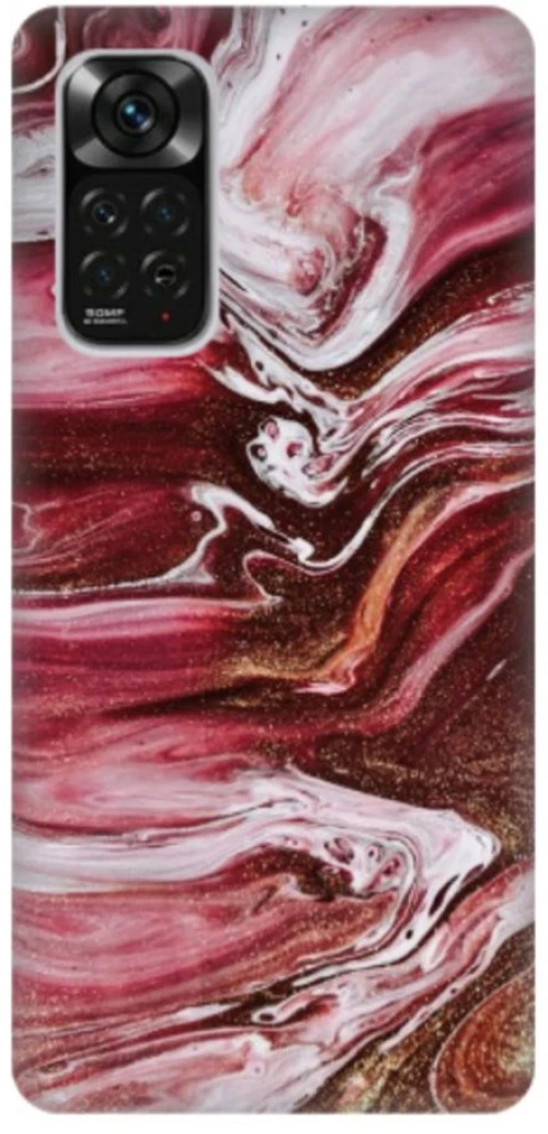 Marble Silicone case Θήκη για Xiaomi Redmi Note 11 4G red
