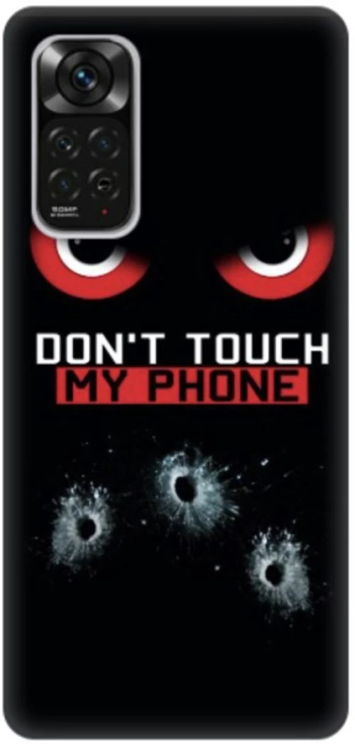 Don't Touch My Phone Silicone case Θήκη για Xiaomi Redmi Note 11 4G black