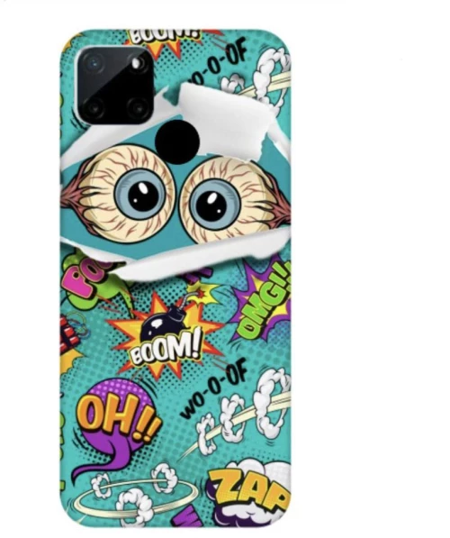 Glossy Comic Eyes Custom Silicone case Θήκη για Realme C21Y/C25Y green