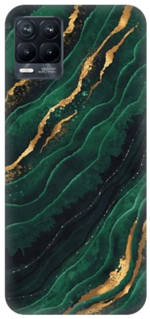 Marble Silicone case Θήκη για Realme 8/8 Pro 4G green
