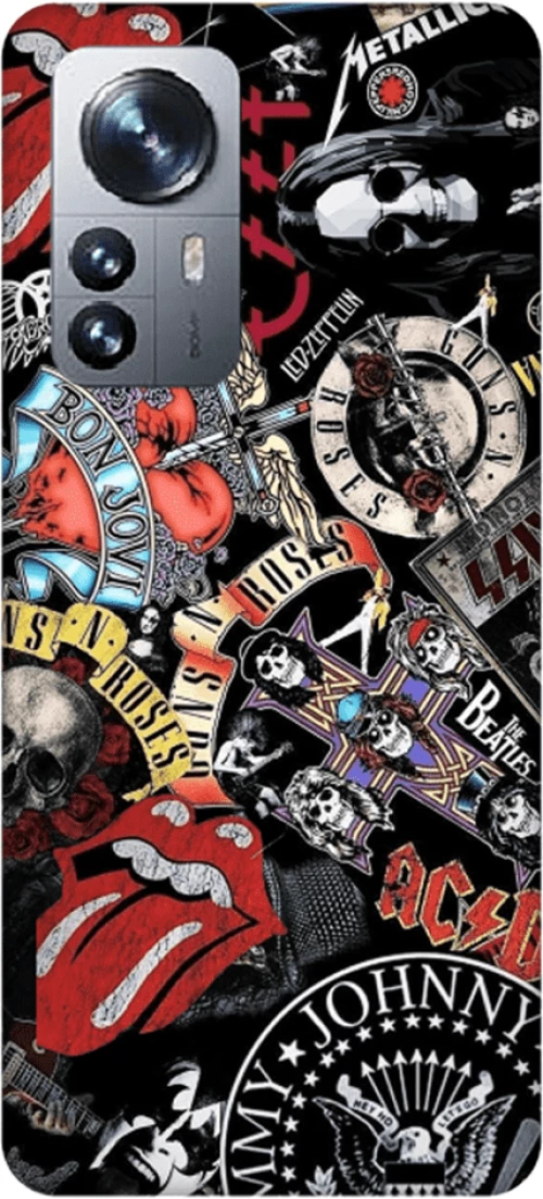 Rock Bands Silicone case Θήκη για Xiaomi 12 5G black