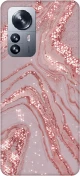 Marble Silicone case Θήκη για Xiaomi 12 5G pink