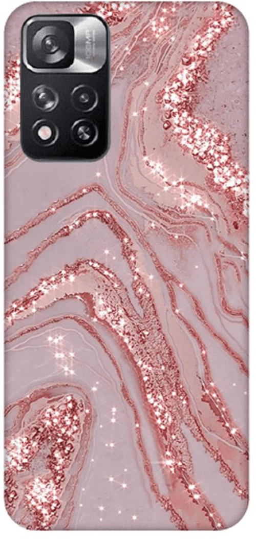Marble Silicone case Θήκη για Xiaomi Redmi Note 11 Pro+ (Plus) pink