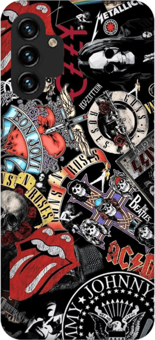 Rock Bands Silicone case Θήκη για Samsung Galaxy A13 5G / A04S black