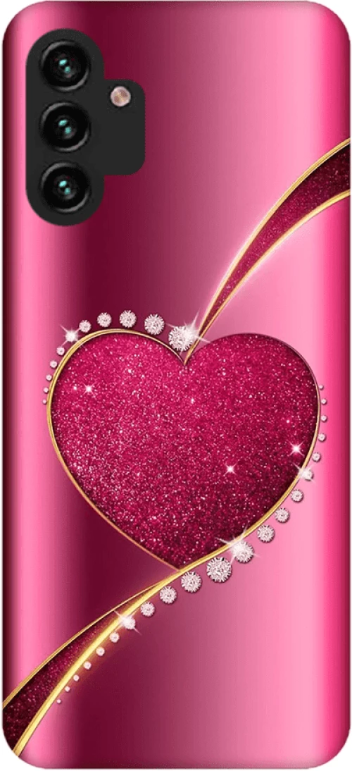 Shining Heart Silicone case Θήκη για Samsung Galaxy A13 5G / A04S pink
