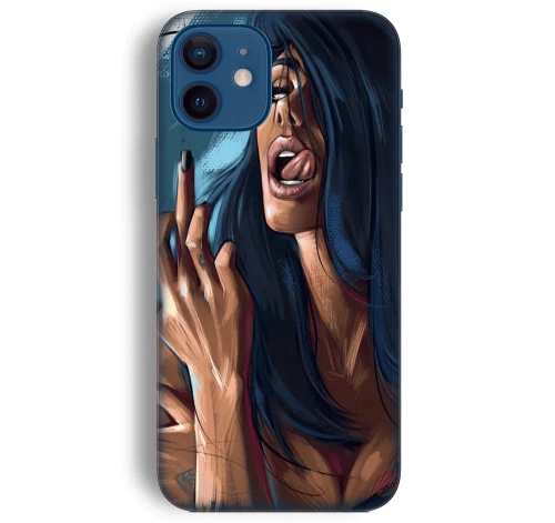 Woman Silicone case Θήκη για iPhone 11 blue