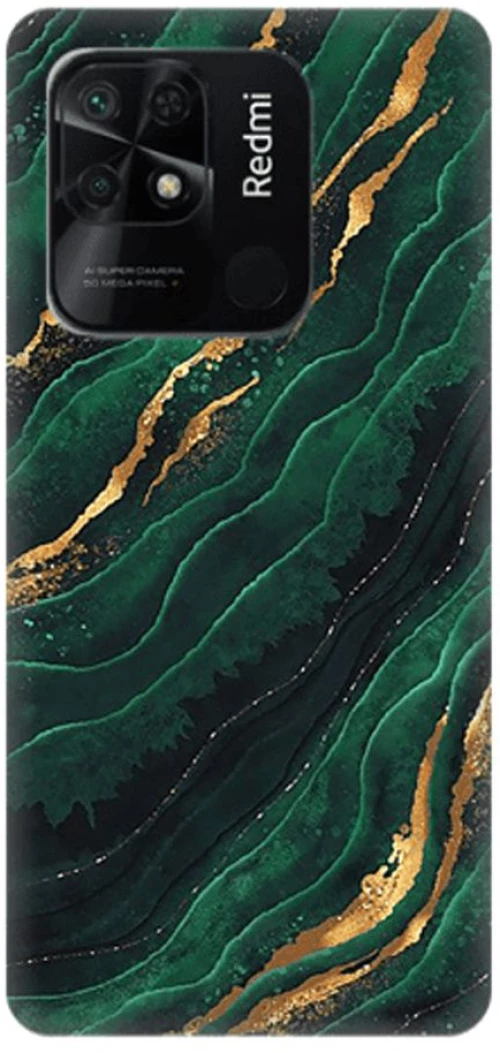 Marble Silicone case Θήκη για Xiaomi Redmi 10c green