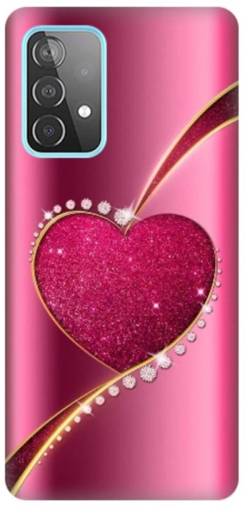 Shining Heart Silicone case Θήκη για Samsung Galaxy A73 5G pink