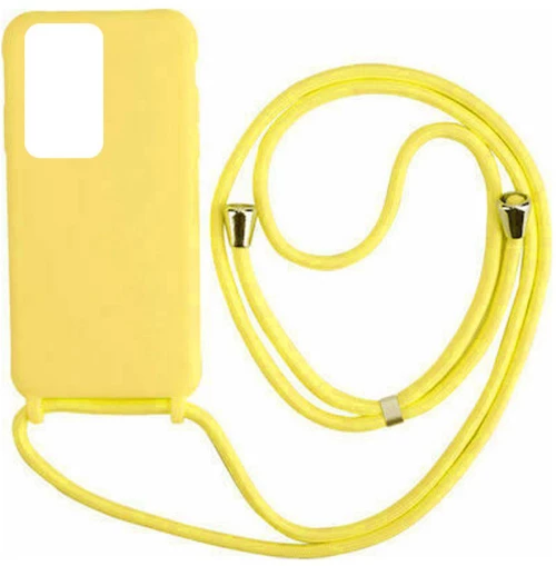 Cord Silicone Case με κορδόνι για Xiaomi Poco M3/Redmi 9T yellow*