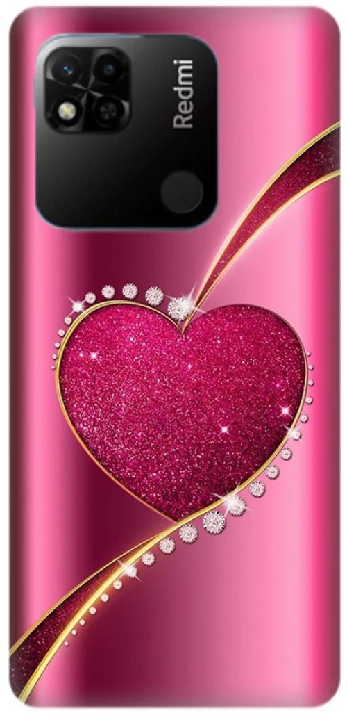 Shining Heart Silicone case Θήκη για Xiaomi Redmi 10A Pink