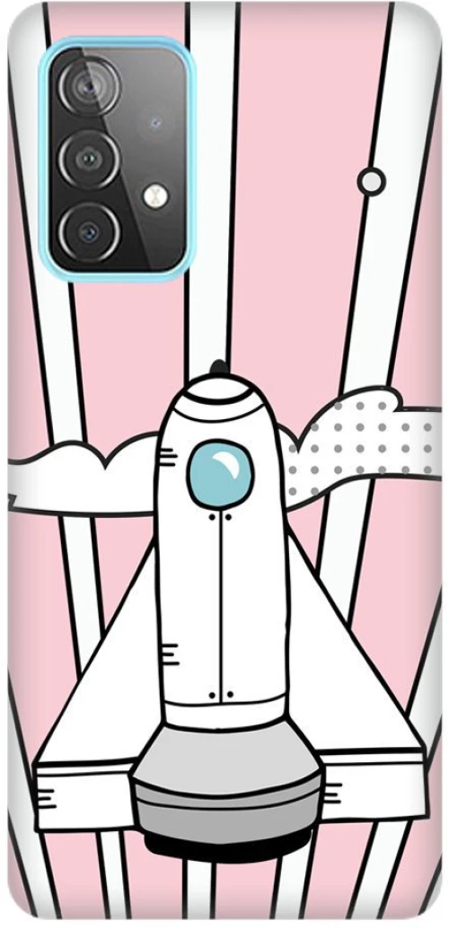 Comic Spacecraft Silicone case Θήκη για Samsung Galaxy A13 4G Pink