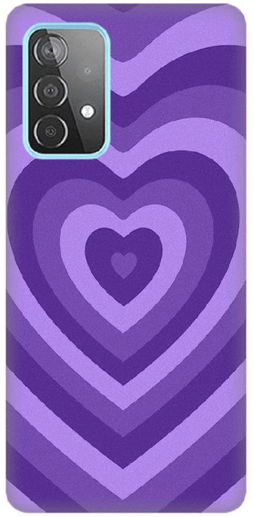 Hearts Silicone case Θήκη για Samsung Galaxy A52s / A52 5G / A52 4G purple