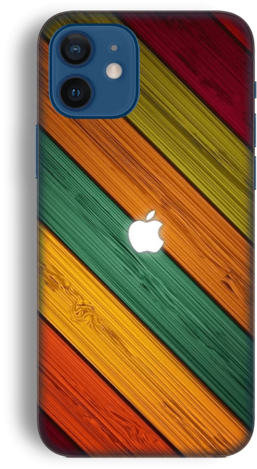Colorful wood Silicone case Θήκη για iPhone 11
