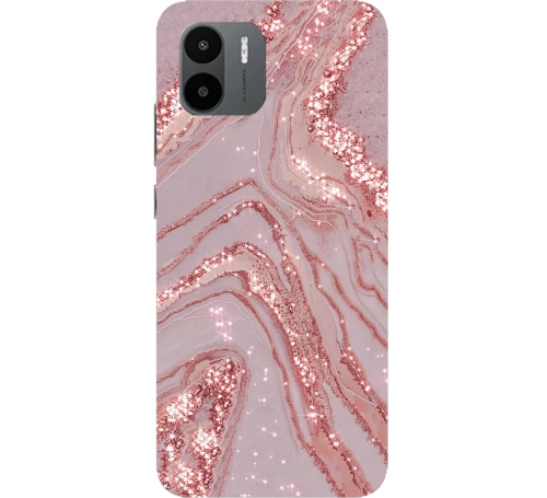 Marble Silicone case for Xiaomi Redmi A1 pink
