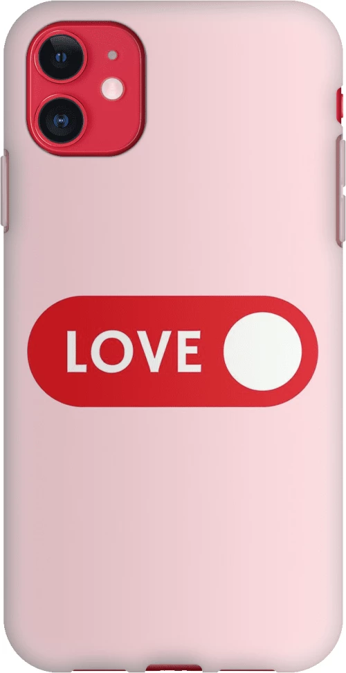 love Silicone case Θήκη για iPhone 12 red