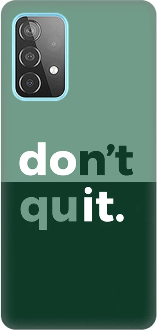 don't quit Silicone case Θήκη για Samsung Galaxy A53 green