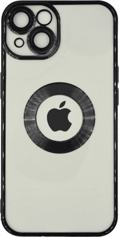 Electroplated Clear Case With Logo Ring Θήκη για iPhone 14 Plus Transparent / Black