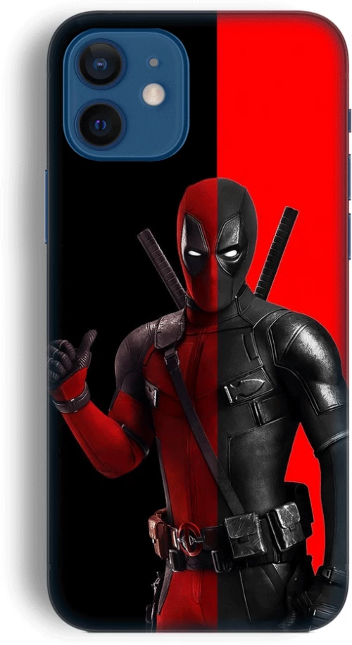 wade wilson Silicone case Θήκη για iPhone 12 red-black