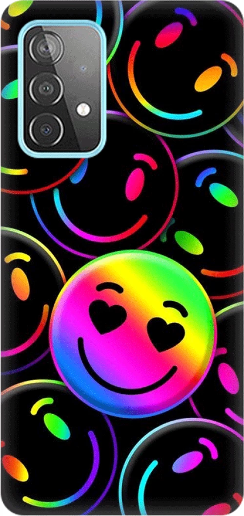 emoji heart Silicone case Θήκη για Samsung Galaxy A53 5G black