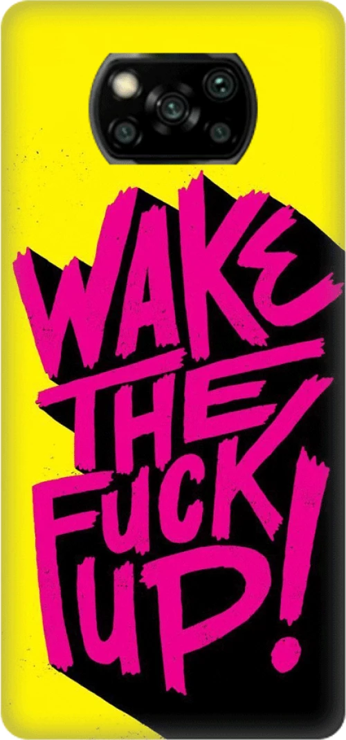 wake up Silicone case Θήκη για XIAOMI Poco X3 NFC / X3 Pro yellow