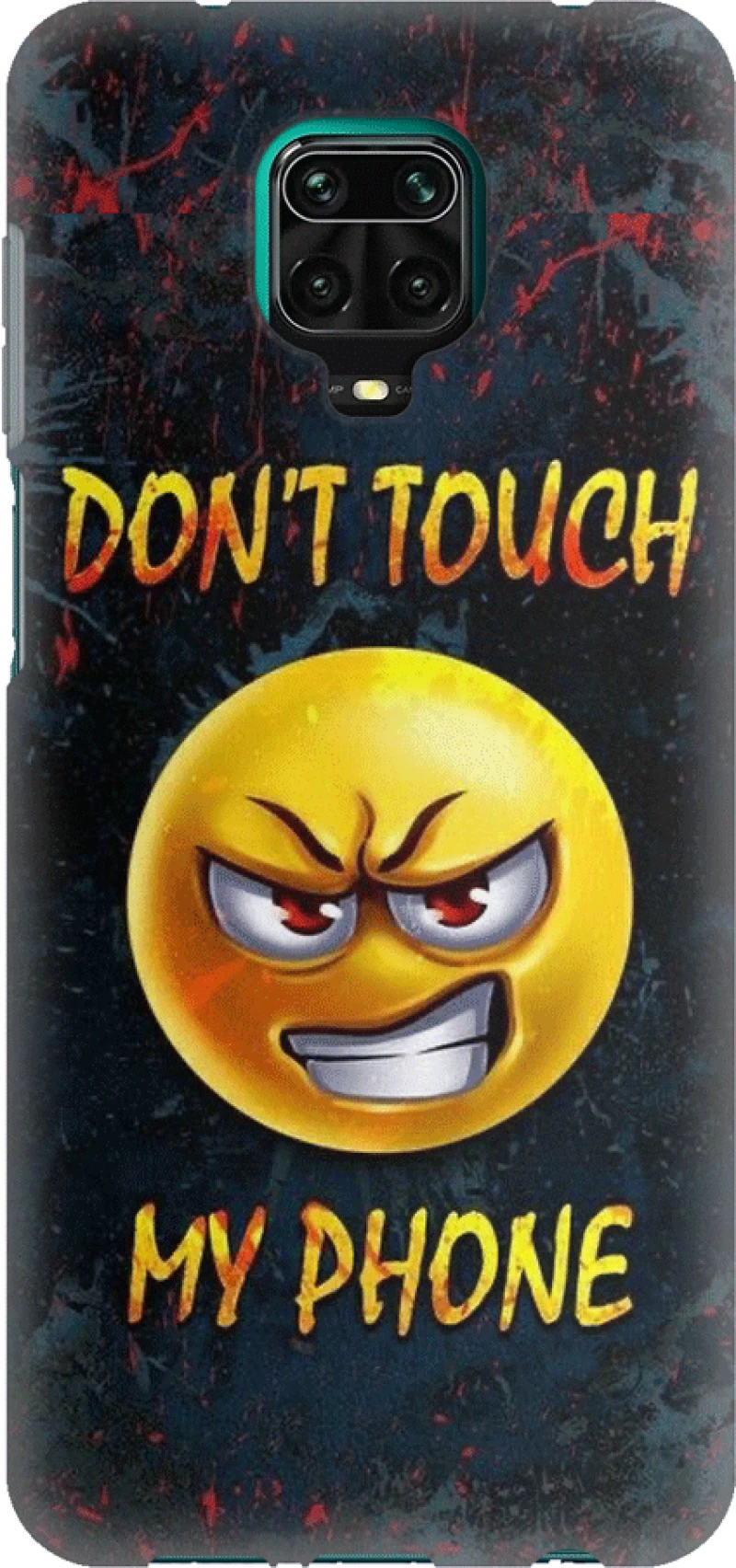 don't touch my phone emoji Silicone case Θήκη για XIAOMI Redmi NOTE 9S / 9 Pro / 9 Pro Max yellow