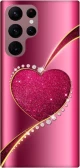 Shining Heart Silicone case θήκη για Galaxy S23 Ultra pink