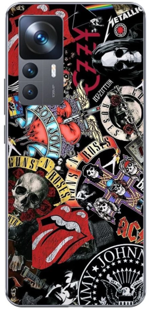 Rock Bands Silicone case Θήκη για Xiaomi 12 T 5G black