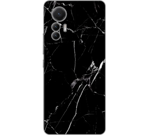 MARBLE BLACK Silicone case Θήκη για Xiaomi 12 Lite 5G