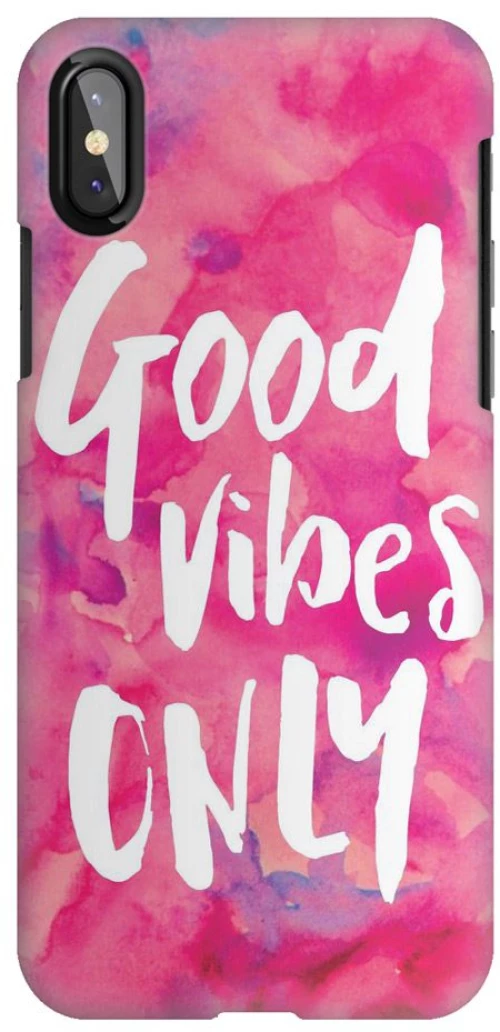 PINK GOOD VIBES Silicone Case Θήκη για Iphone XS