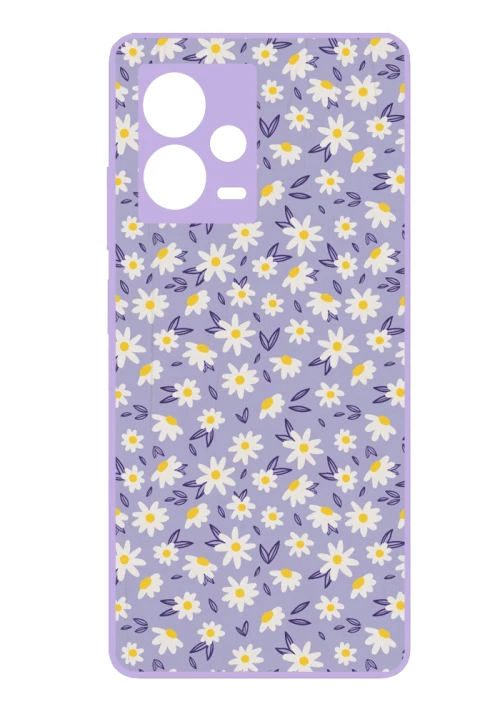 FLOWERS Premium Protective Hard Case purple Θήκη για Xiaomi Redmi Note 12 Pro 5G