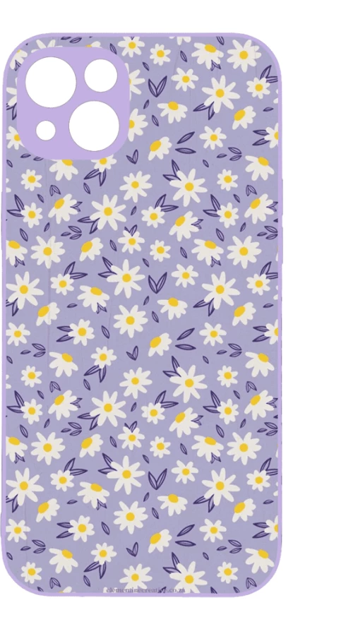 FLOWERS Premium Protective Hard Case purple Θήκη για Iphone 13