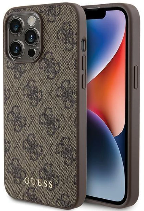 Guess 4G Metal Gold Logo θηκη για iPhone 15 Pro Max brown
