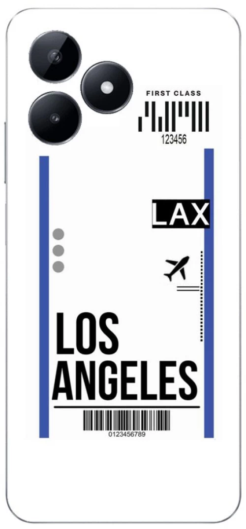 Travel To Los Angeles Silicone case Διάφανη Θήκη για Realme C53